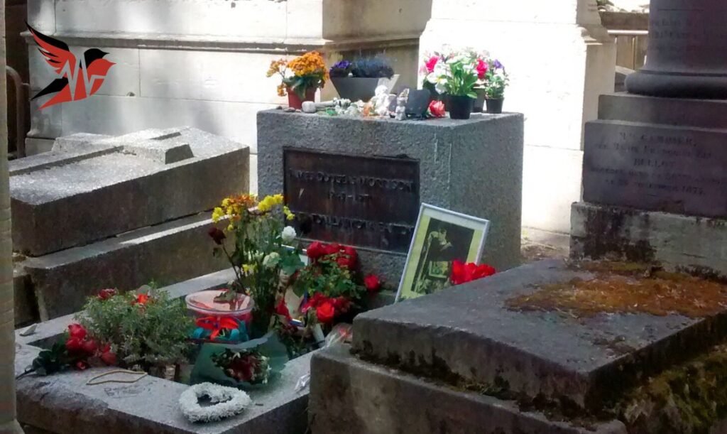 Tomb of Jim Morrison in Père-Lachaise Cemetery - Rock and Roll Landmark in Paris, France - Travel 2 Concert