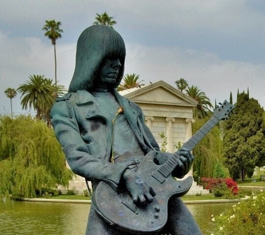 Grave and Statue of Johnny Ramone