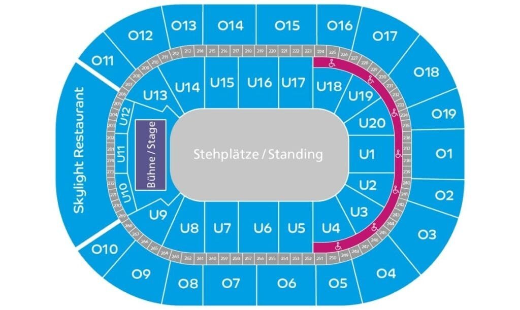 Map Barclays Arena Hamburg - Live Music Venue in Hamburg, Germany - Travel 2 Concert
