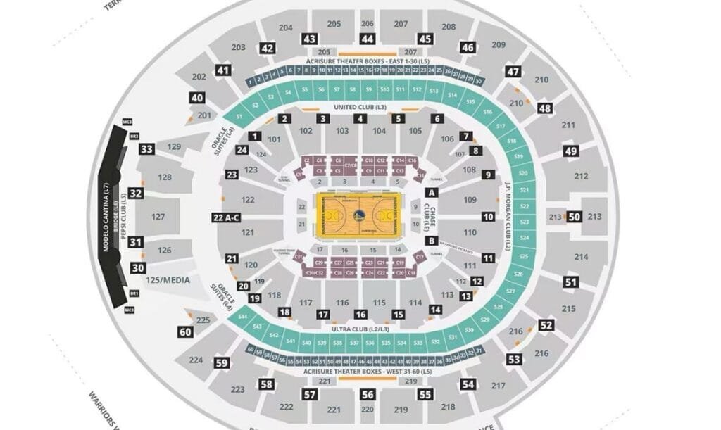Map Chase Center - Live Music Venue in San Francisco, USA - Travel 2 Concert