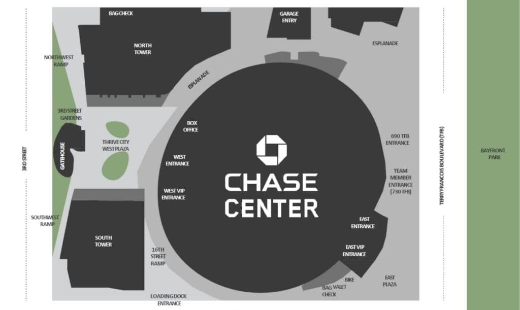 Map Chase Center - Live Music Venue in San Francisco, USA - Travel 2 Concert