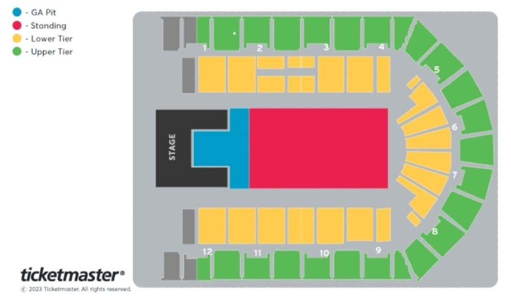 Seat Map Arena Birmingham - Live Music Venues in Birmingham, England - Travel 2 Concert