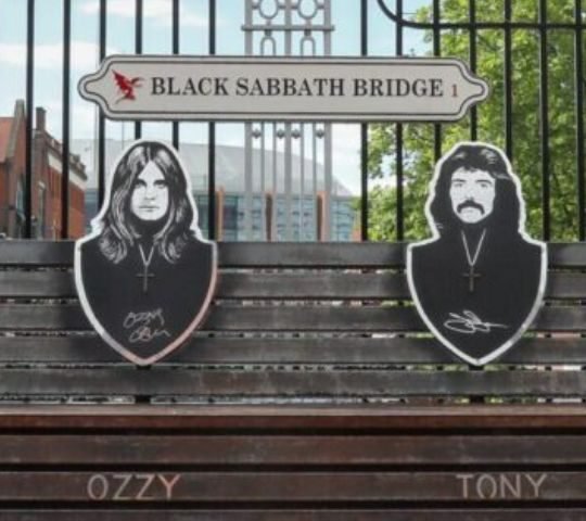Black Sabbath Bench and Bridge in Birmingham