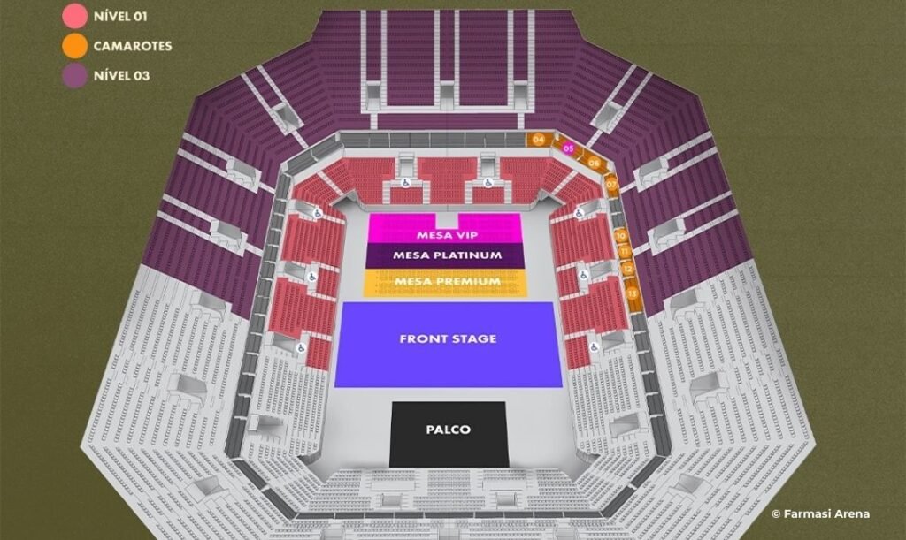 Map Farmasi Arena - Live Music Venue in Rio de Janeiro, Brazil - Travel 2 Concert