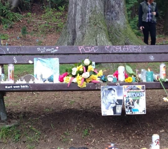 Kurt Cobain Memorial Bench