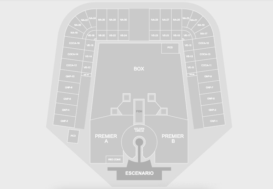 City of Mexico U2 seating map 2027